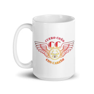 Cuero Coño White Glossy Mug